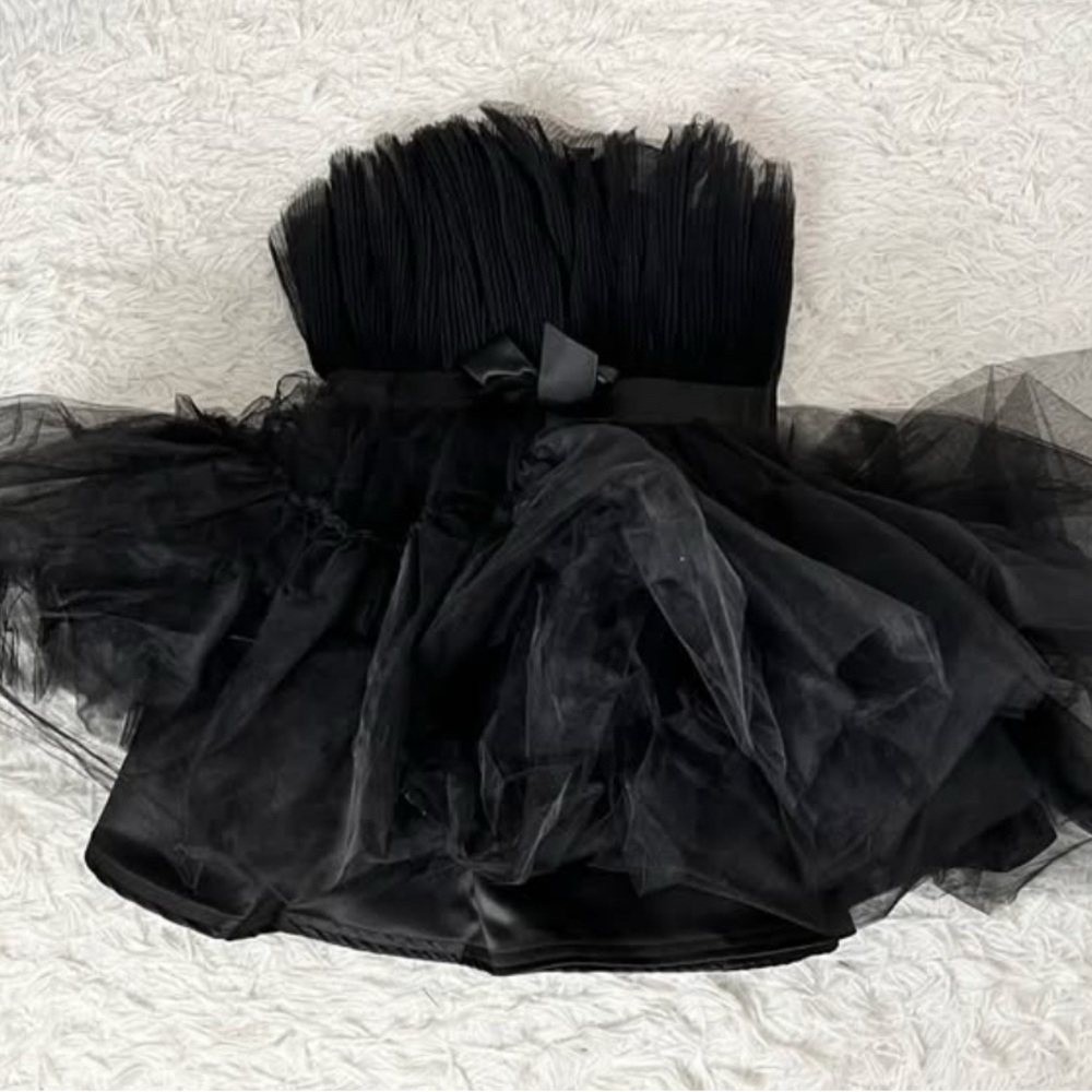 Elegant Black Tulle Dress